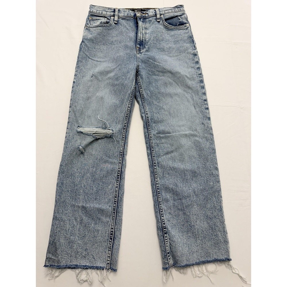 Hudson Remi Straight Cropped Jeans Womens 28 Blue Wash High Rise 28x27 Denim